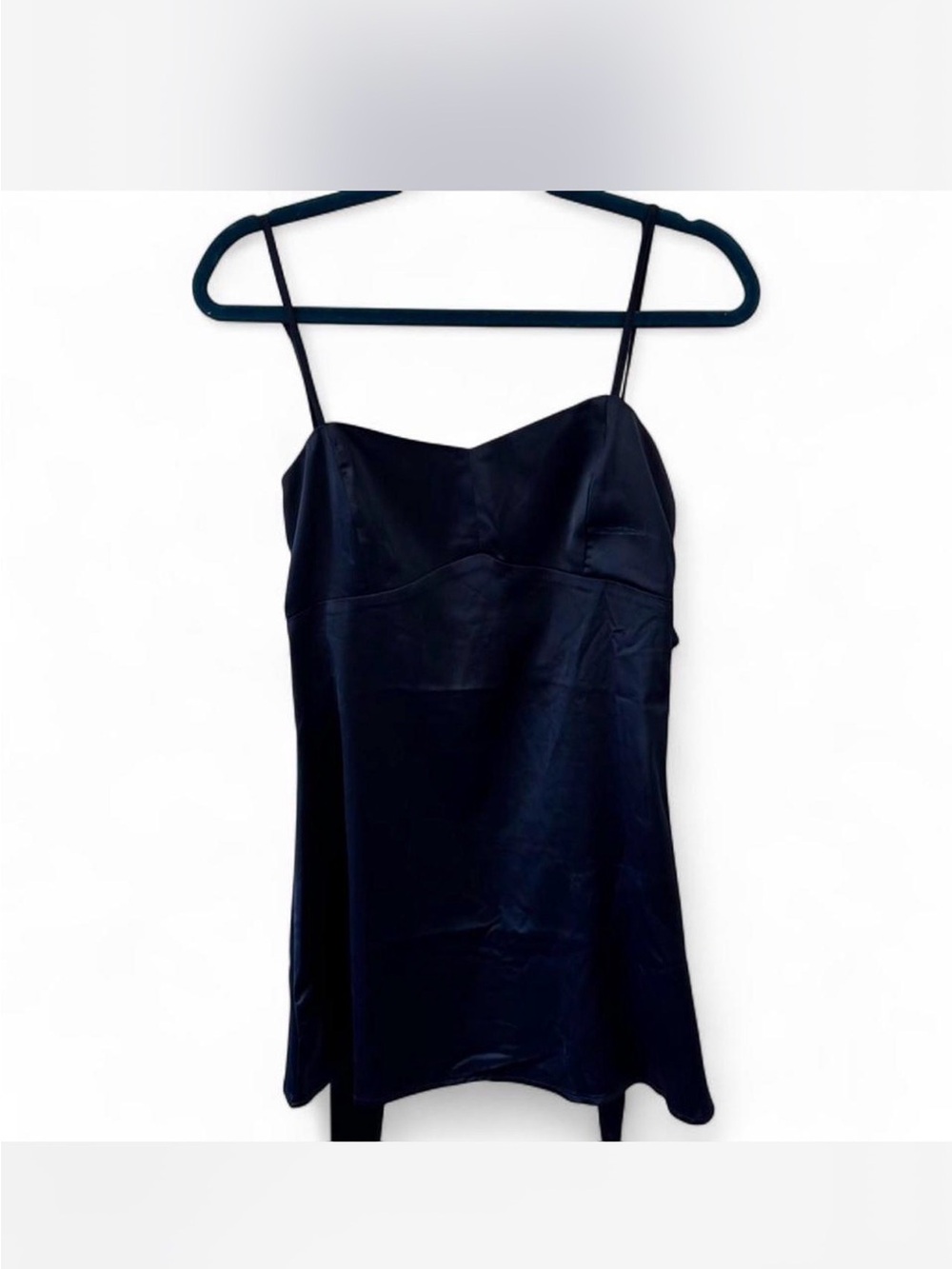 Urban Outfitters Navy Satin Mini Slip Dress
